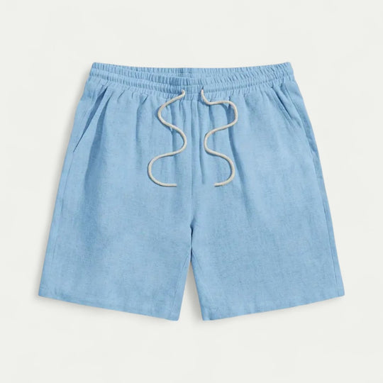Linen Blend Drawstring Shorts for Summer Comfort
