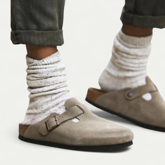 Orthopedic Slip On Clogs with Adjustable Buckle Strap