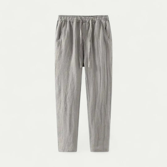 Relaxed Fit Linen Blend Trousers for Summer Everyday Wear