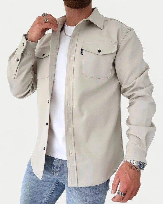 Mens Overshirt Long Sleeve Smart Casual Look