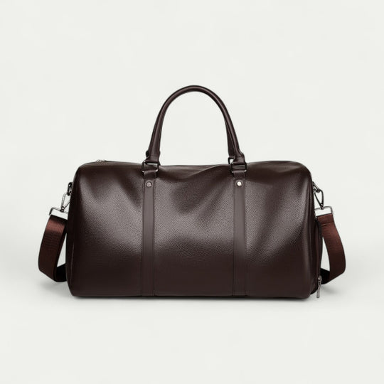 Large Leather Travel Duffel Bag for Men Weekend Gym Holdall