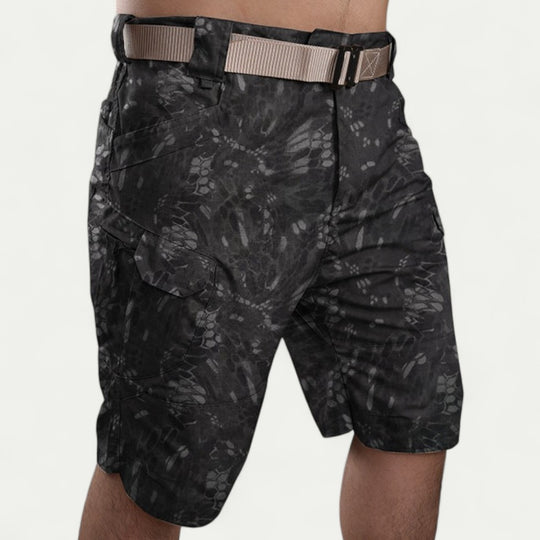 Cotton Blend Multi Pocket Utility Shorts for Outdoor Wear