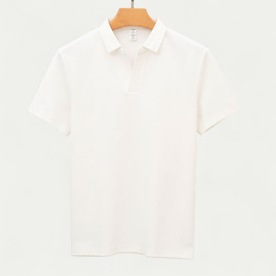 Men's Open Collar Polo Shirt Smart Casual Summer Fit
