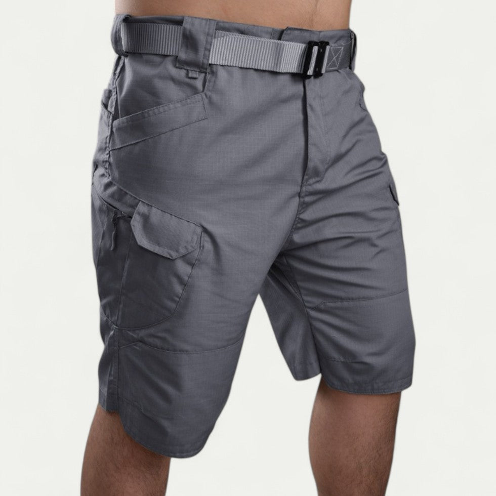 Cotton Blend Multi Pocket Utility Shorts for Outdoor Wear