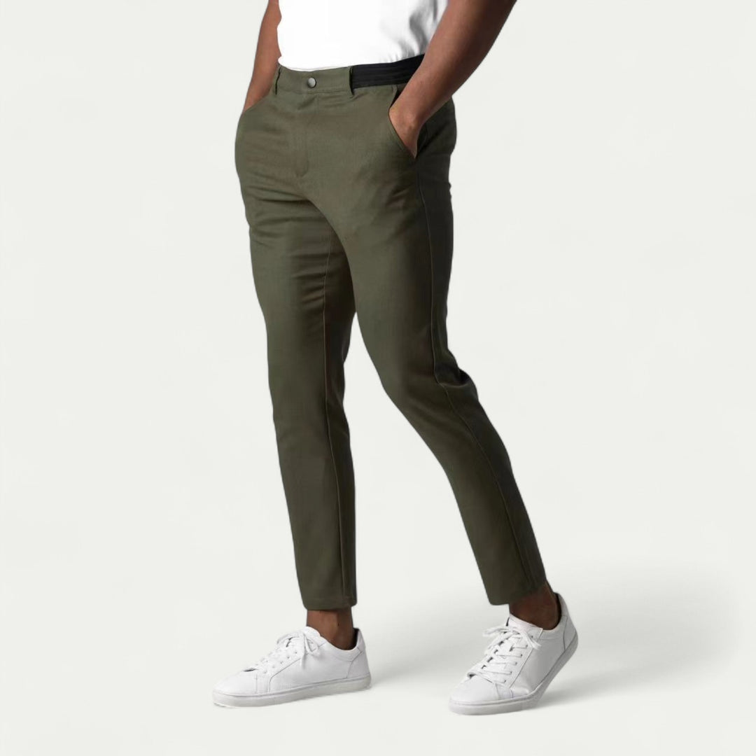 Men Stretchy Casual Pants Cotton Breathable Trousers