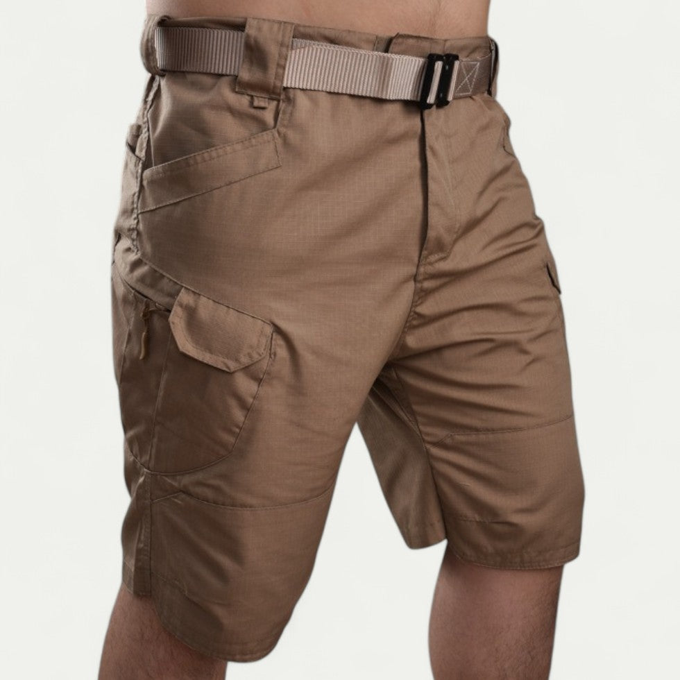 Cotton Blend Multi Pocket Utility Shorts for Outdoor Wear