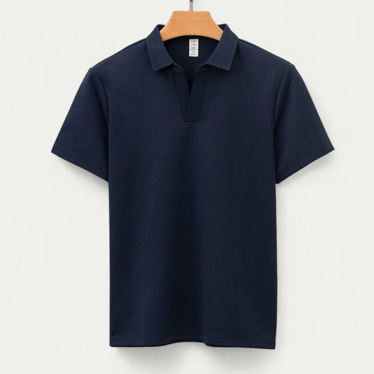 Men's Open Collar Polo Shirt Smart Casual Summer Fit