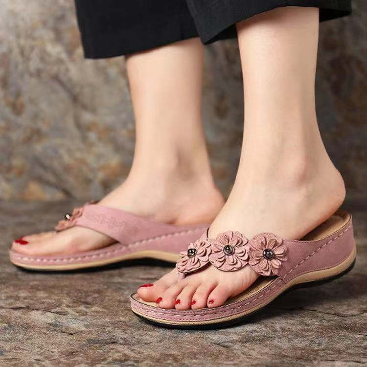 Orthopedic Wedge Toe Post Sandals for Everyday Comfort