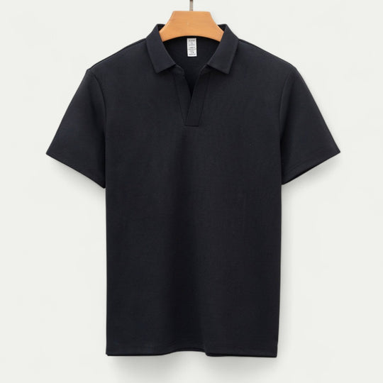 Men's Open Collar Polo Shirt Smart Casual Summer Fit