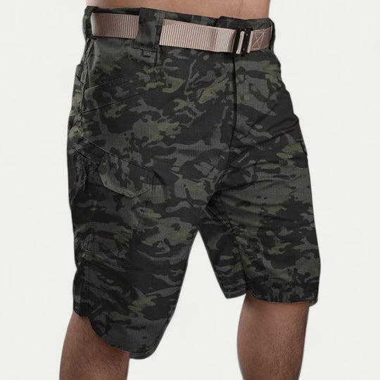 Cotton Blend Multi Pocket Utility Shorts for Outdoor Wear