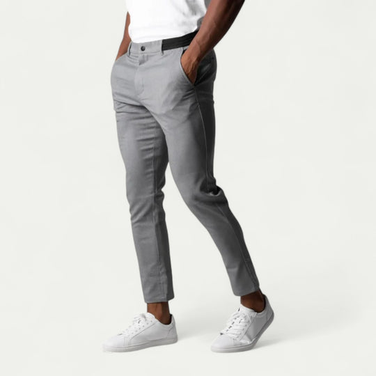 Men Stretchy Casual Pants Cotton Breathable Trousers