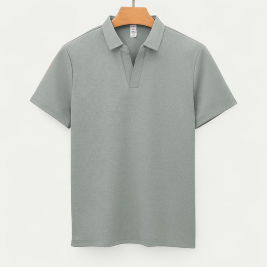 Men's Open Collar Polo Shirt Smart Casual Summer Fit