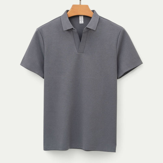 Men's Open Collar Polo Shirt Smart Casual Summer Fit