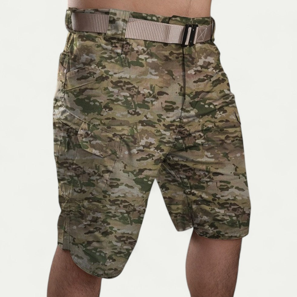 Cotton Blend Multi Pocket Utility Shorts for Outdoor Wear