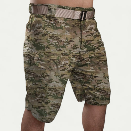 Cotton Blend Multi Pocket Utility Shorts for Outdoor Wear