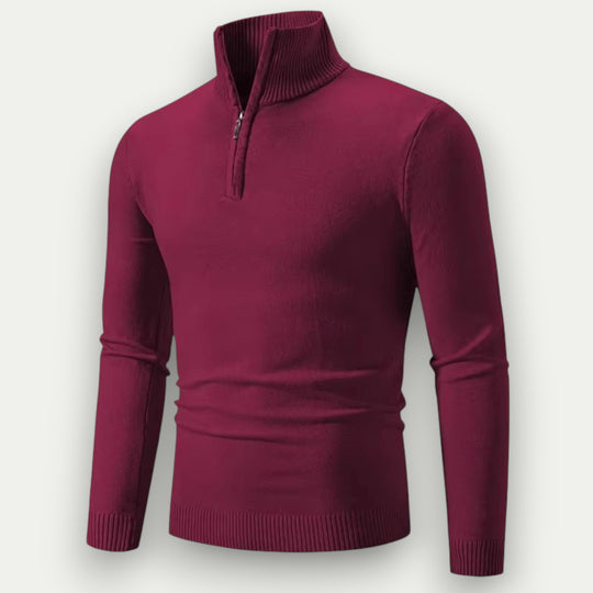 Randimo | Men's Streetwear Half-Zip Turtleneck Knitted Pullover, Breathable Autumn Sweater