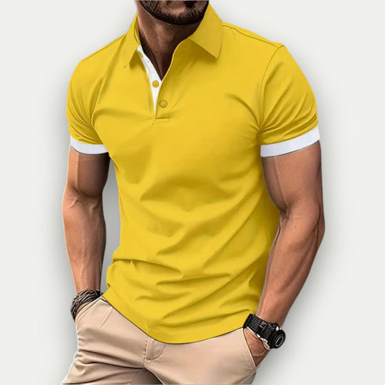 Randimo | Men's Color Block Short Sleeve Polo Shirt Summer Style