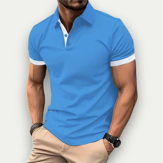 Randimo | Men's Color Block Short Sleeve Polo Shirt Summer Style