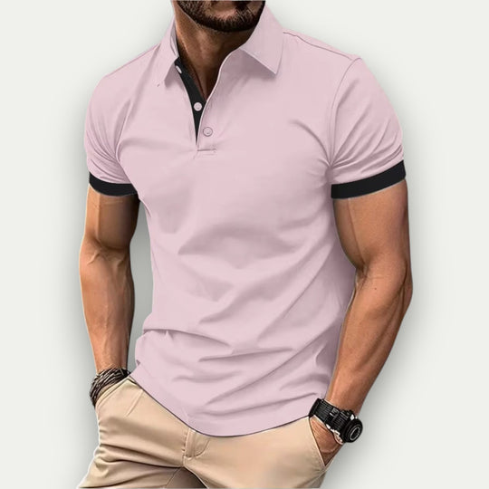 Randimo | Men's Color Block Short Sleeve Polo Shirt Summer Style