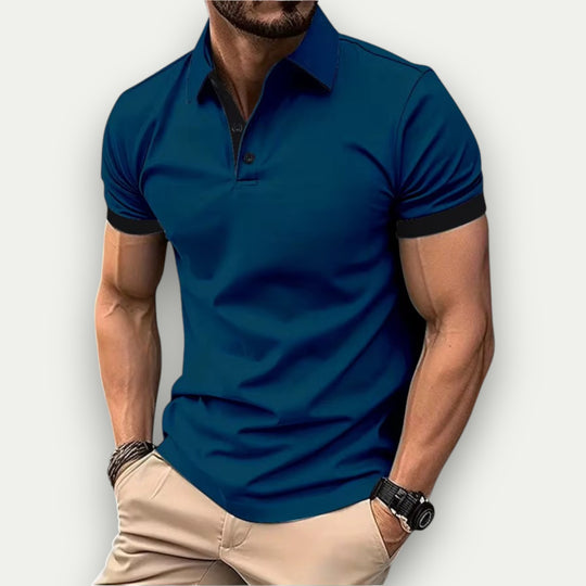 Randimo | Men's Color Block Short Sleeve Polo Shirt Summer Style