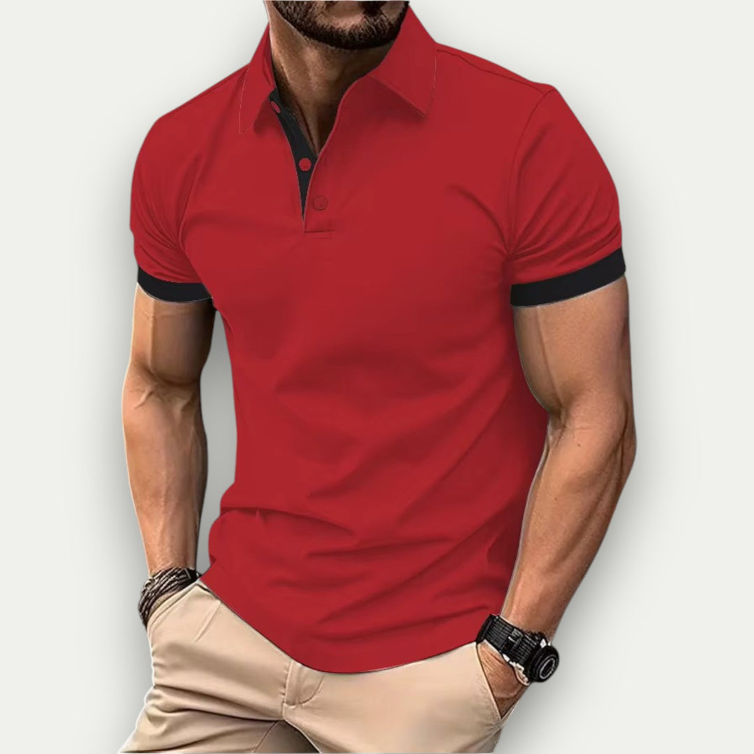 Randimo | Men's Color Block Short Sleeve Polo Shirt Summer Style