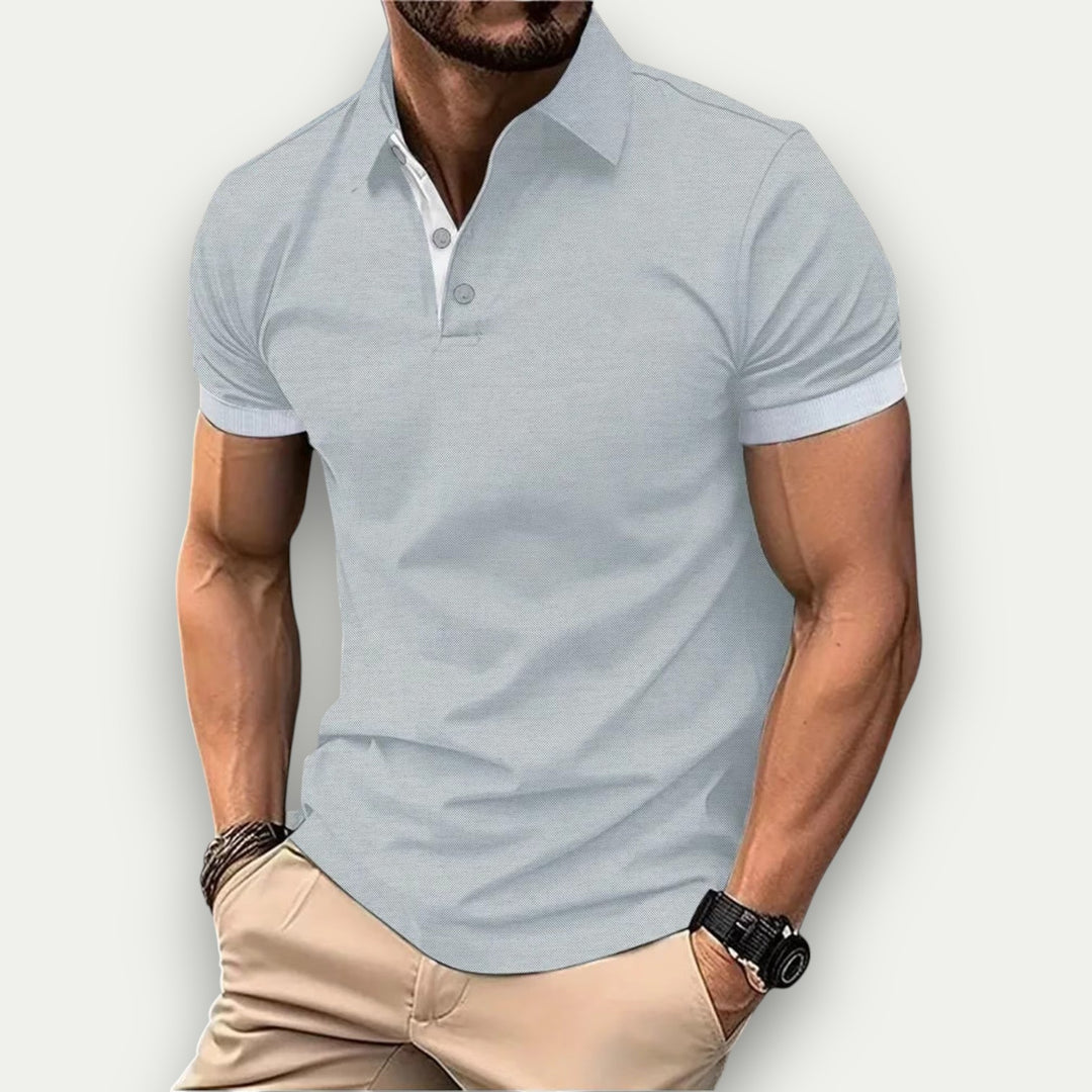 Randimo | Men's Color Block Short Sleeve Polo Shirt Summer Style