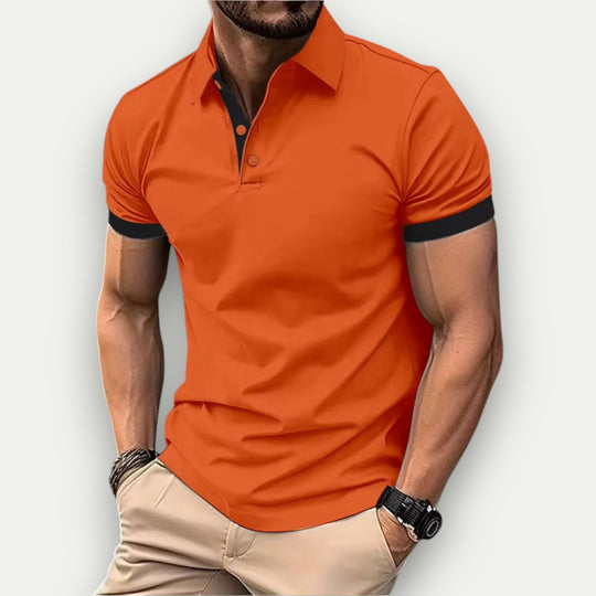 Randimo | Men's Color Block Short Sleeve Polo Shirt Summer Style