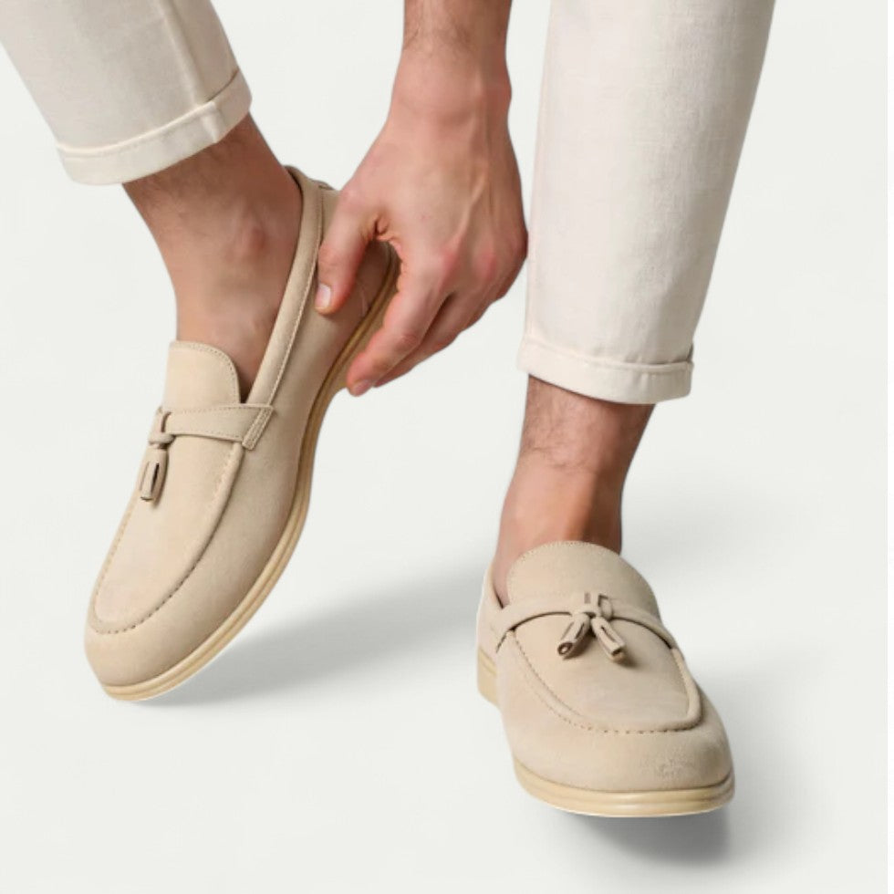 Suede Loafers for Men with Comfort Sole