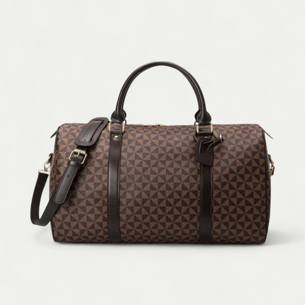 Geometric Print Travel Duffel Bag for Stylish Weekends Away