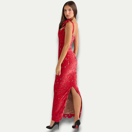 Randimo | Women's Backless Bodycon Floral Maxi Dress