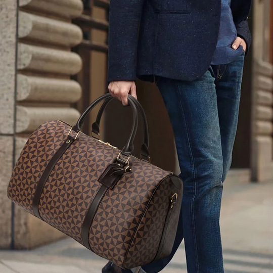 Geometric Print Travel Duffel Bag for Stylish Weekends Away