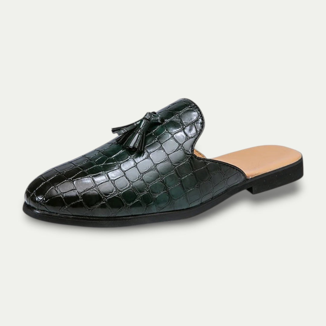 Randimo | Men Old Money Leather Tassel Loafers Summer Mules Shoes