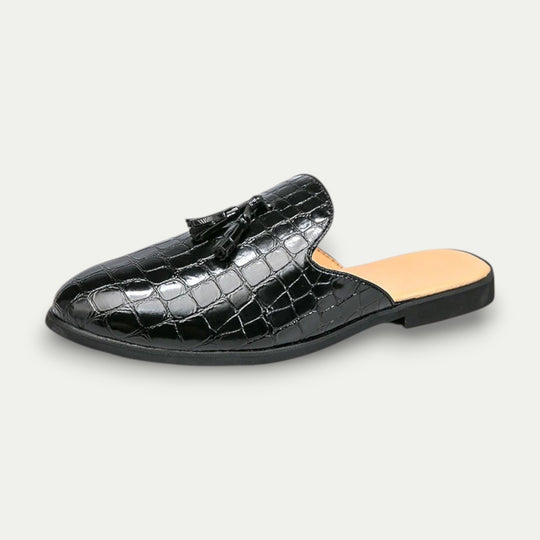 Randimo | Men Old Money Leather Tassel Loafers Summer Mules Shoes