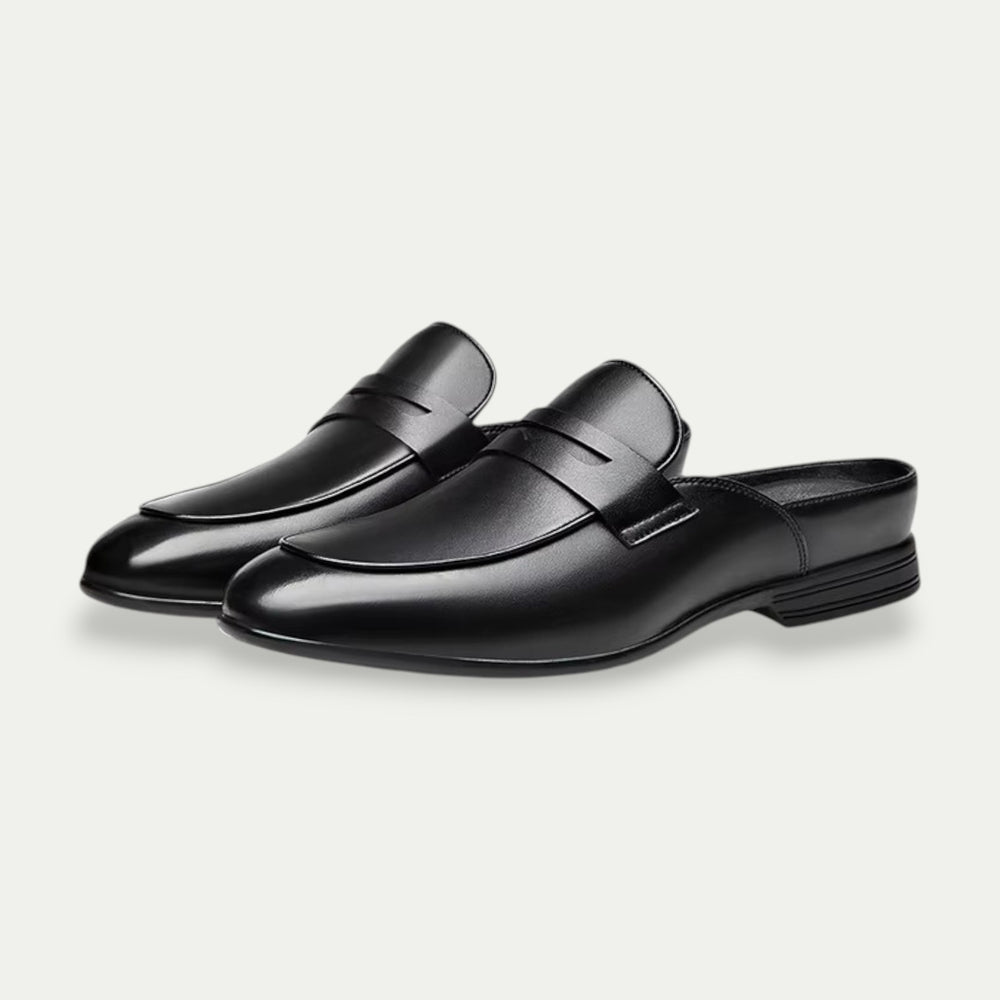 Randimo | Old Money Men Leather Mules Loafers Soft Sole