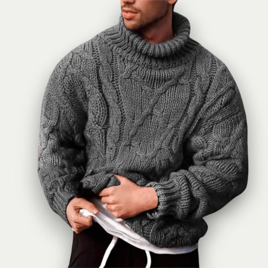 Randimo | Men's Fashion Knitted Polo Turtle Neck Sweater, Spring-Autumn Style