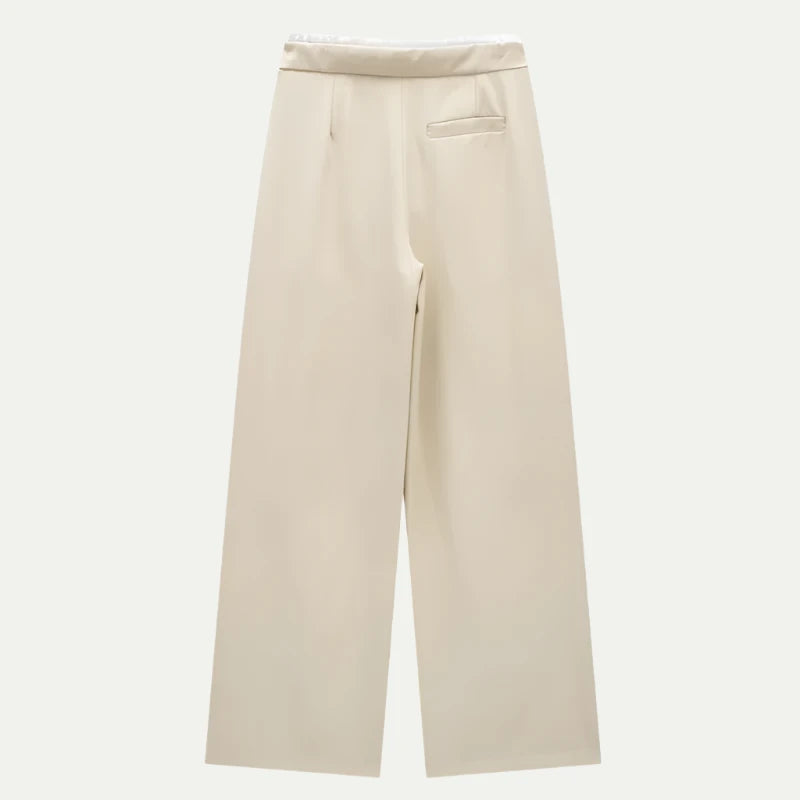 Randimo | Women's Pleated High-Waisted Pants Wide-Leg