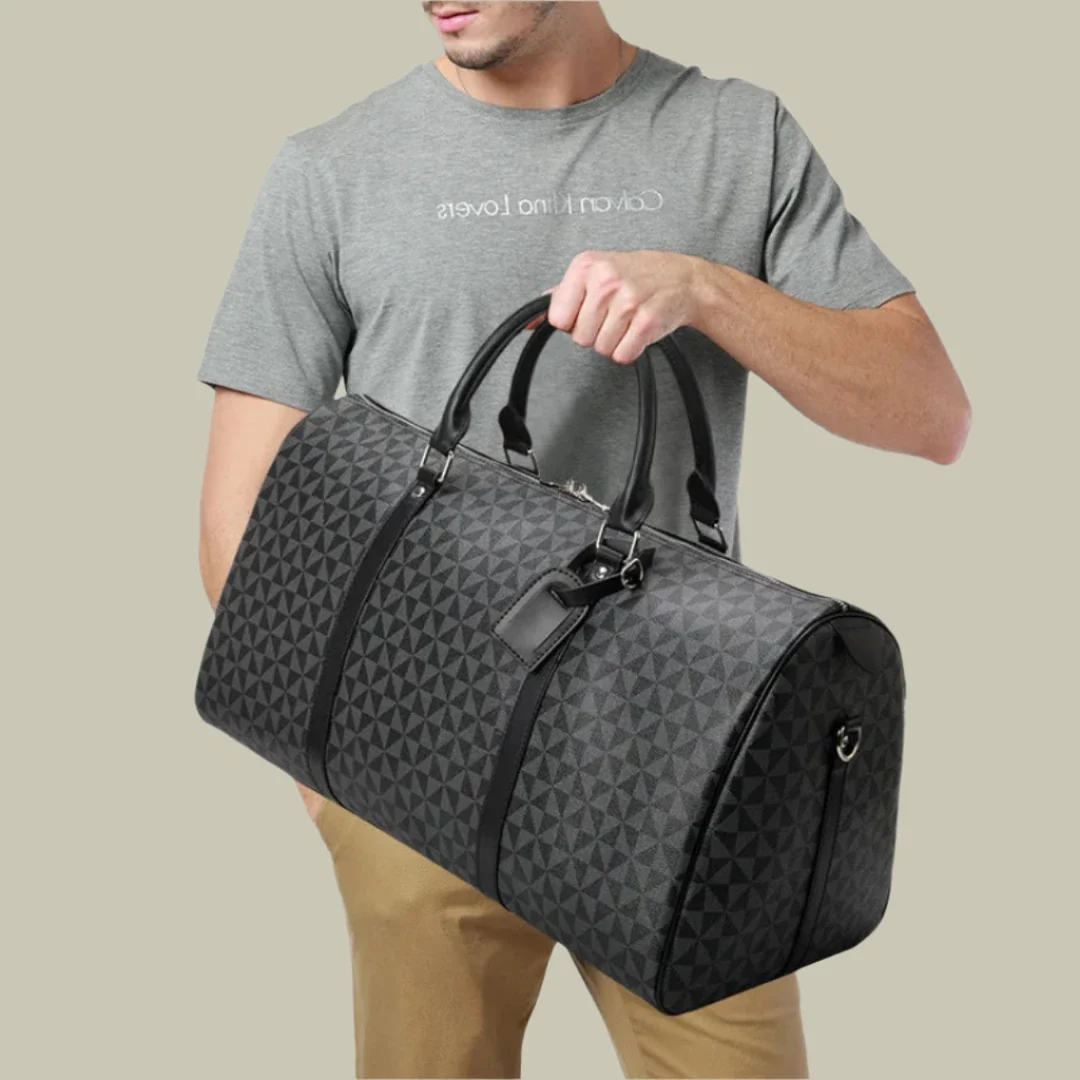 Geometric Print Travel Duffel Bag for Stylish Weekends Away