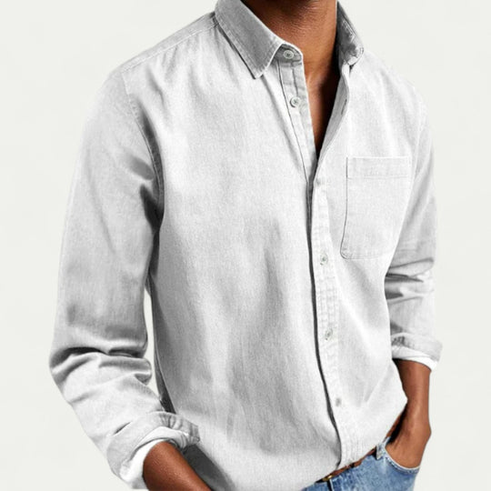 Oxford Button Down Cotton Blend Shirt for Smart Casual Everyday Wear