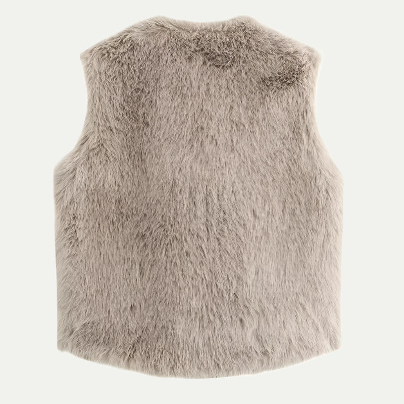 Randimo | Women's Cropped Faux Fur Vest