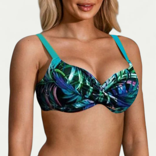 Tropical Print High Waisted Bikini Set for Beach Holidays
