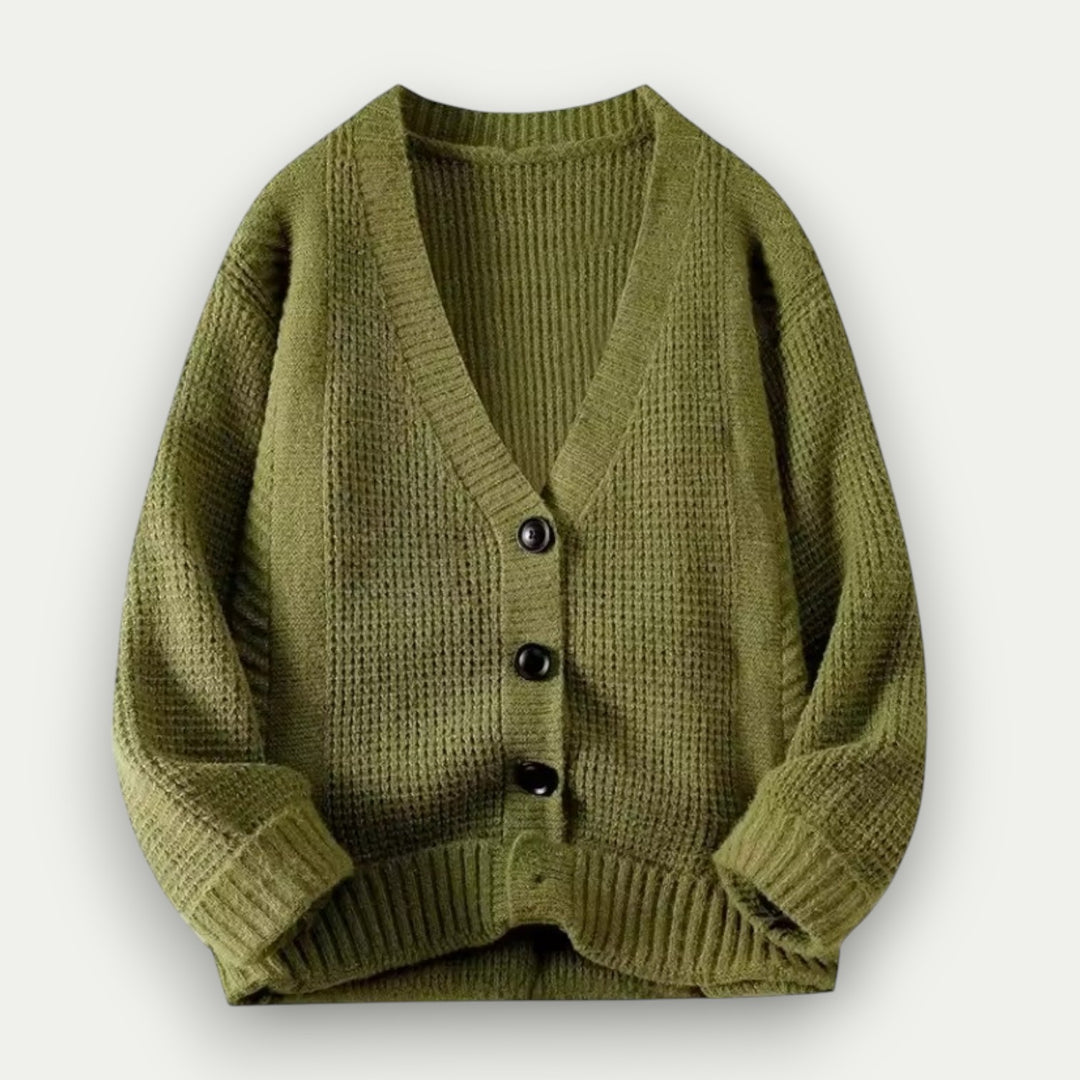 Randimo | Men's V-Neck Warm Thick Knit Cardigan Sweater for Spring