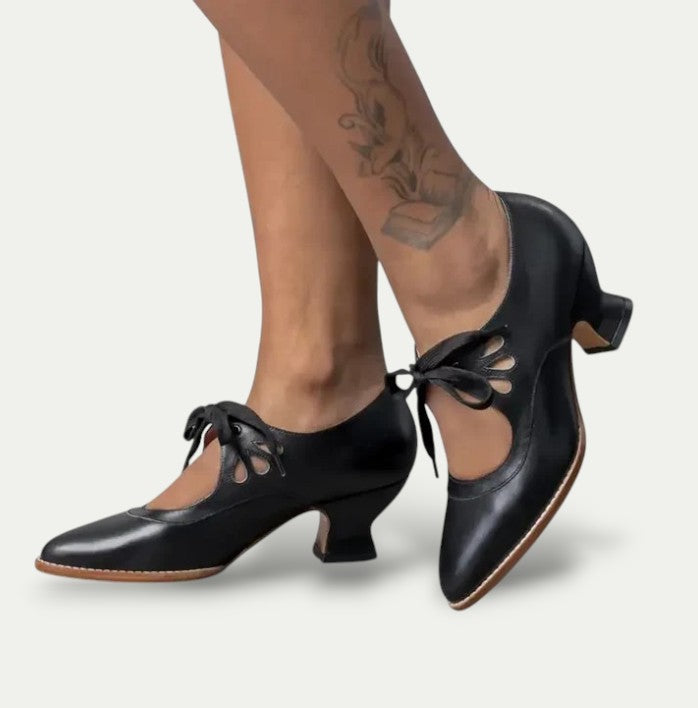 Randimo | Women Orthopedic PU Leather Heeled  Sandals