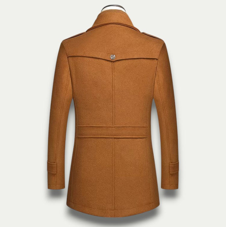 Randimo | Men's Double-Collar Wool  Winter Business TrenchCoat