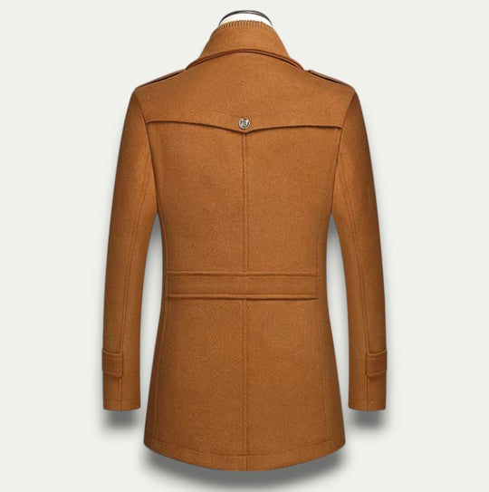 Randimo | Men's Double-Collar Wool  Winter Business TrenchCoat