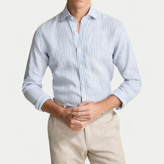 Slim Fit Linen Blend Shirt for Smart Summer Styling