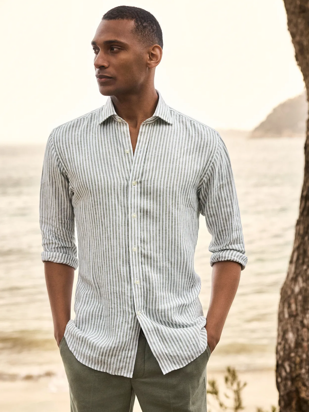 Slim Fit Linen Blend Shirt for Smart Summer Styling