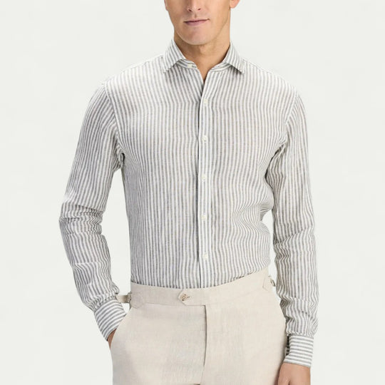 Slim Fit Linen Blend Shirt for Smart Summer Styling