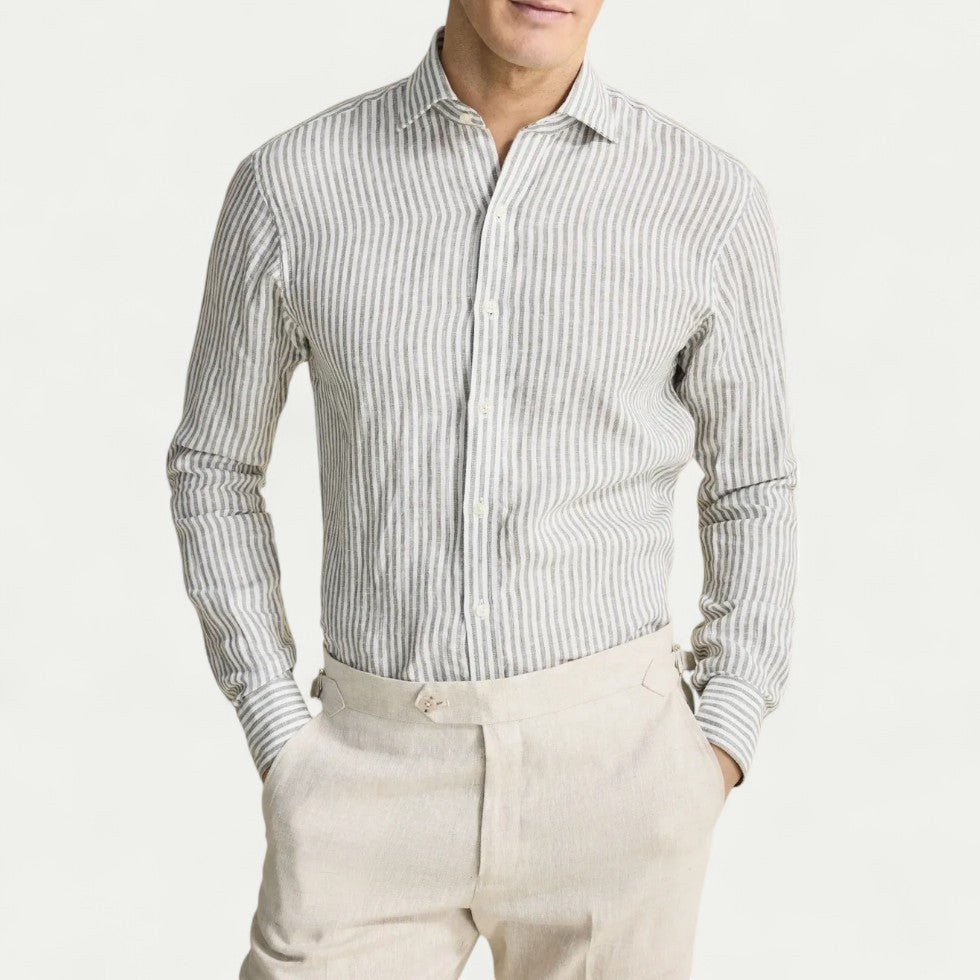 Slim Fit Linen Blend Shirt for Smart Summer Styling