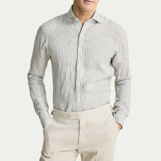 Slim Fit Linen Blend Shirt for Smart Summer Styling