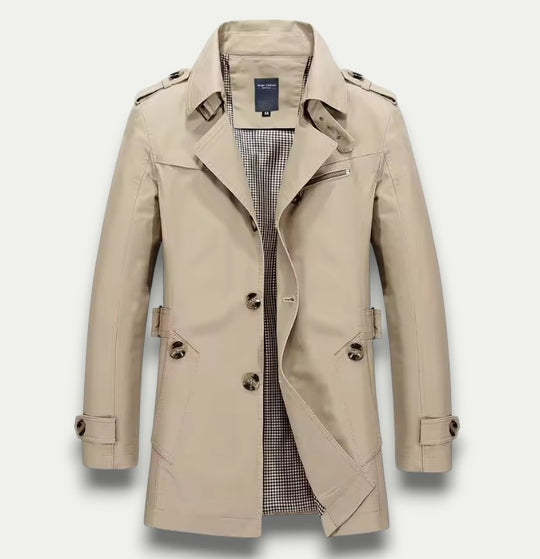 Randimo | Men's Cotton Trench Coat – Business Jacket for Spring